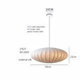 Handmade Apartment silk chandelier Japanese Style Wabi-sabi living room dining room cream style Silk pendant lamps
