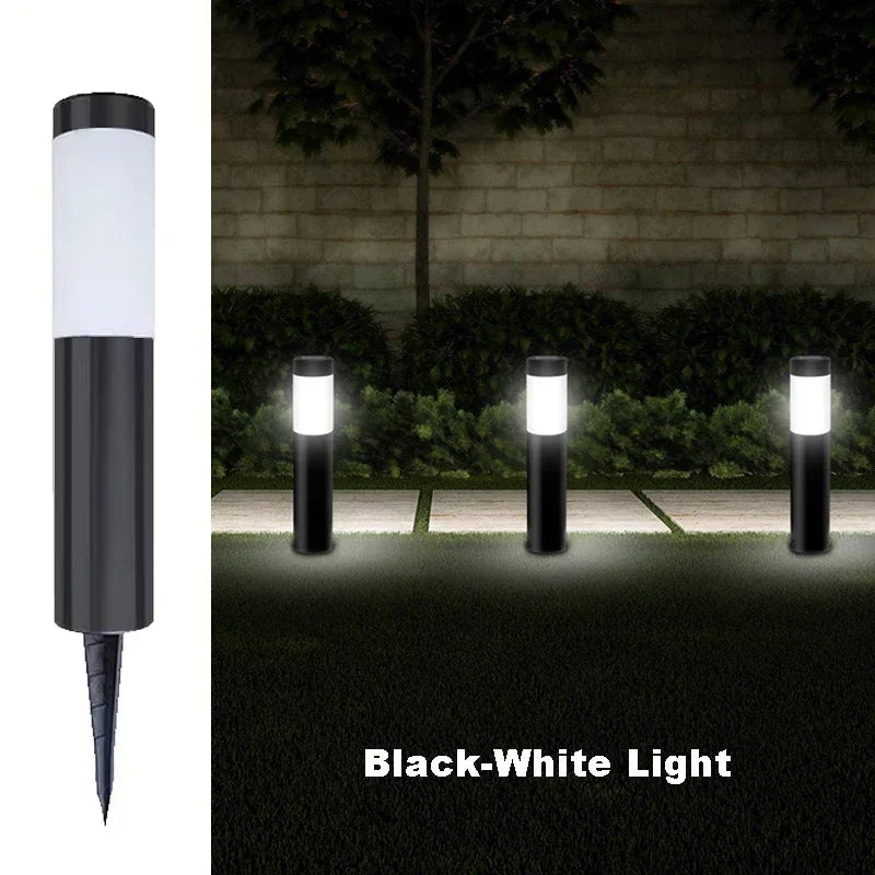 Modern Stainless Steel Solar Pathway Lights Waterproof Outdoor LED Lights Landscape Decorative Lawn Lamps for Garden Walkway