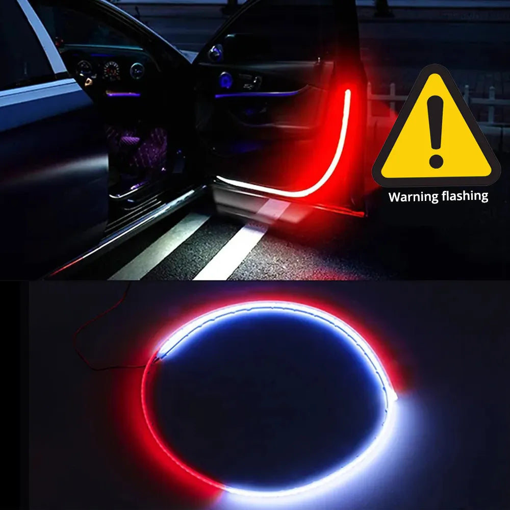 12v Car Door Opening Warning Led Lights Welcome Lights LED Safety Strobe Signal Lamp Waterproof Auto Decorative Ambient Lighting