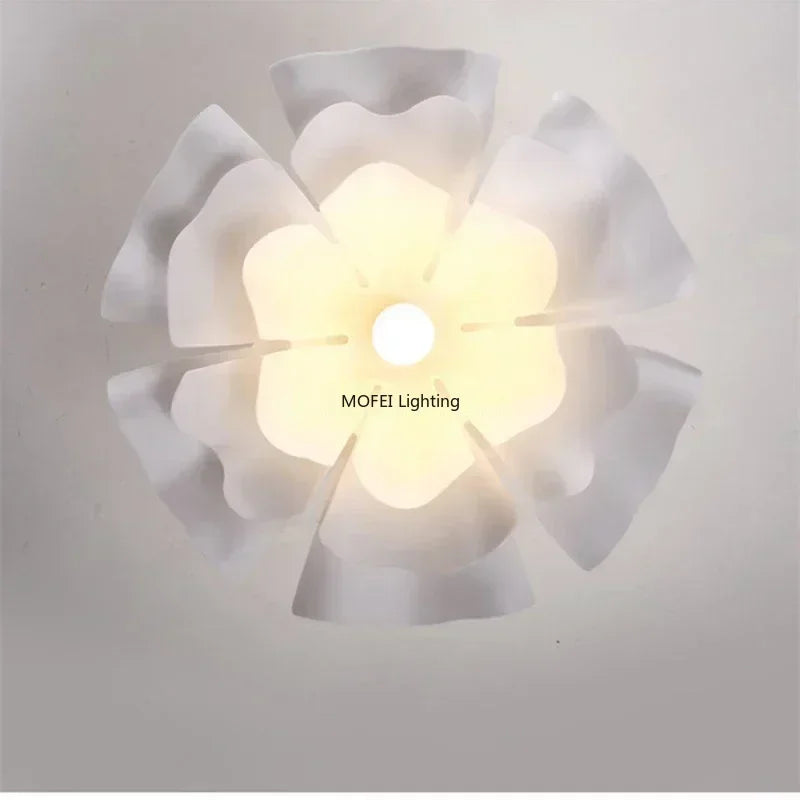 Nordic Lamps Modern Acrylic Flower Chandelier Multi-layer LED Pendant Lamp Dining Room Bedroom Creative Indoor Lighting Fixture