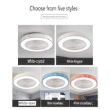 Modern ceiling fan lights for bedrooms, living rooms, dining rooms, invisible ceiling fans, Nordic minimalist and silent 110V 220V