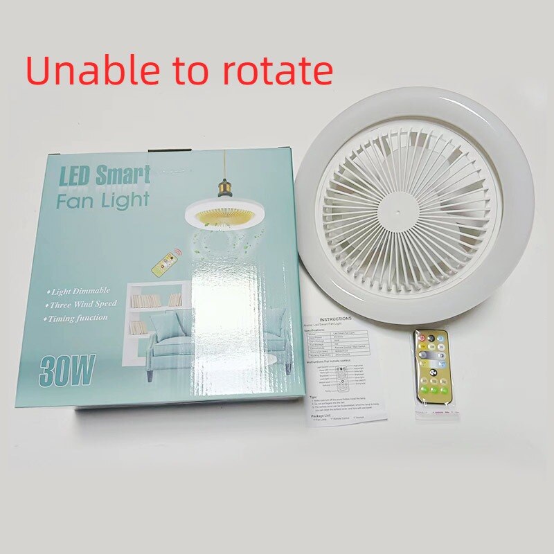 60W Ceiling Fan E27 With Led Light And Remote Control 360 ° Rotation Cooling Electric fan Lamp Chandelier For Room Home Decor