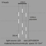 Long Chandelier Staircase Lamp Designer Modern Living Room Chandelier Nordic Indoor Villa Hall Long Line Penthouse Pendant Lamp