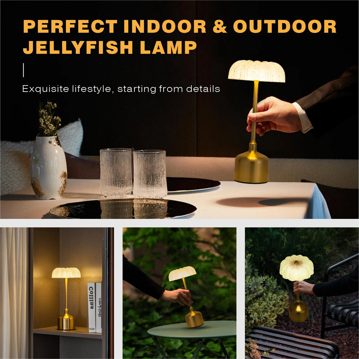 3000mah Retro Bar Table Lamp Restaurant Decoration Lamp LED Rechargeable Desk Light Touch Dimming Night Light Bedroom Lamp