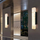 Modern Minimalist Outdoor Waterproof IP65 Lmitated Marble LED Wall Light AC85~265V Stainless Steel Porch Lamp For Street Adorn