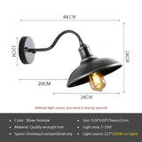 Retro Waterproof Outdoor LED Wall Lamp (E27 Socket Base) - Vintage Weatherproof Exterior Sconce Fixture for Courtyard, Garden, Balcony & Entryway