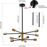 Modern LED Pendant Lights 4/6/8/10/12H Chandelier For Living Room Dining Room Bedroom Hotel Hall Indoor Decor Lighting Fixtures