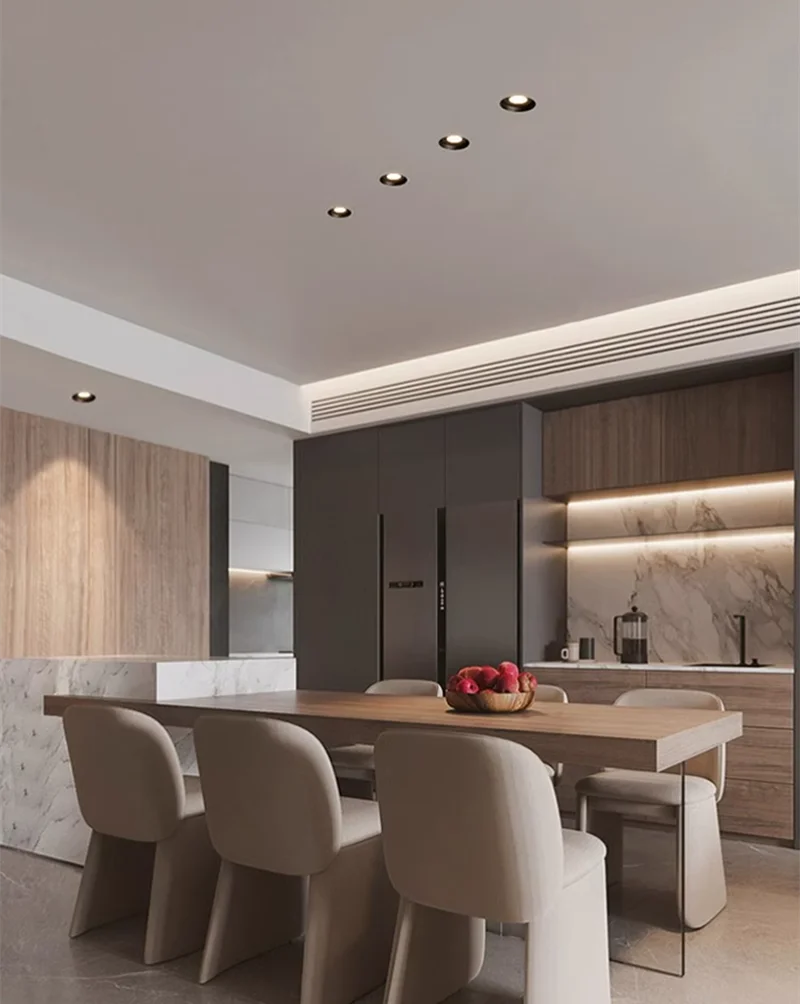 New Nordic Recessed LED Downlight 110V-240V Dimmable Ceiling Lamp 5W7W9W12W15W20W24W CRI 98 Anti Glare COB Spot Lights For Home