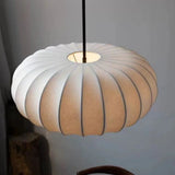 Nordic Simple White Silk LED Pendant Light - Modern Textile Ceiling Hanging Lamp Fixture for Dining Table, Coffee Table, Tea Room & Bedroom