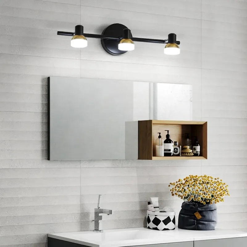 Modern Wall Light 2/3 Head Waterproof Bathroom Light Washroom Vanity Mirror Iron Interior Home Decoration Minimalist Lighting