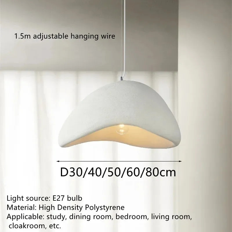 Nordic Minimalist Wabi Sabi Wind E27 Led Pendant Lights Dining Room Bar Loft Bedroom Home Decor Chandelier Hanging Lamp Fixture
