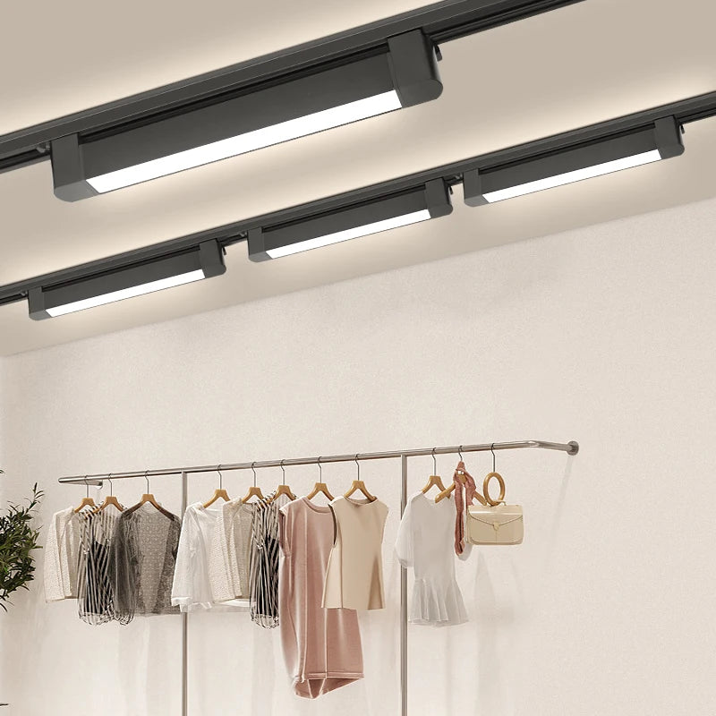 LED Track Light (10W/20W/30W/40W) - 110V/220V Ceiling Rail Spotlight Fixture for Indoor Home & Retail Decor