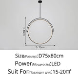 Kepler Pendant Lamp Italian design spotlight Minimalist ring light Dining Table Fabric Lamp Living Room Decoration bedside lamp