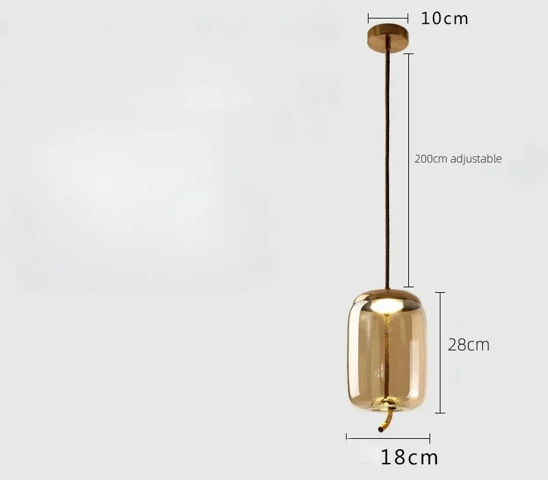 Nordic Style Designer Postmodern Luxury Glass Single Head Pendant Lamp Creative Art Bar Dining Lighting Fixture