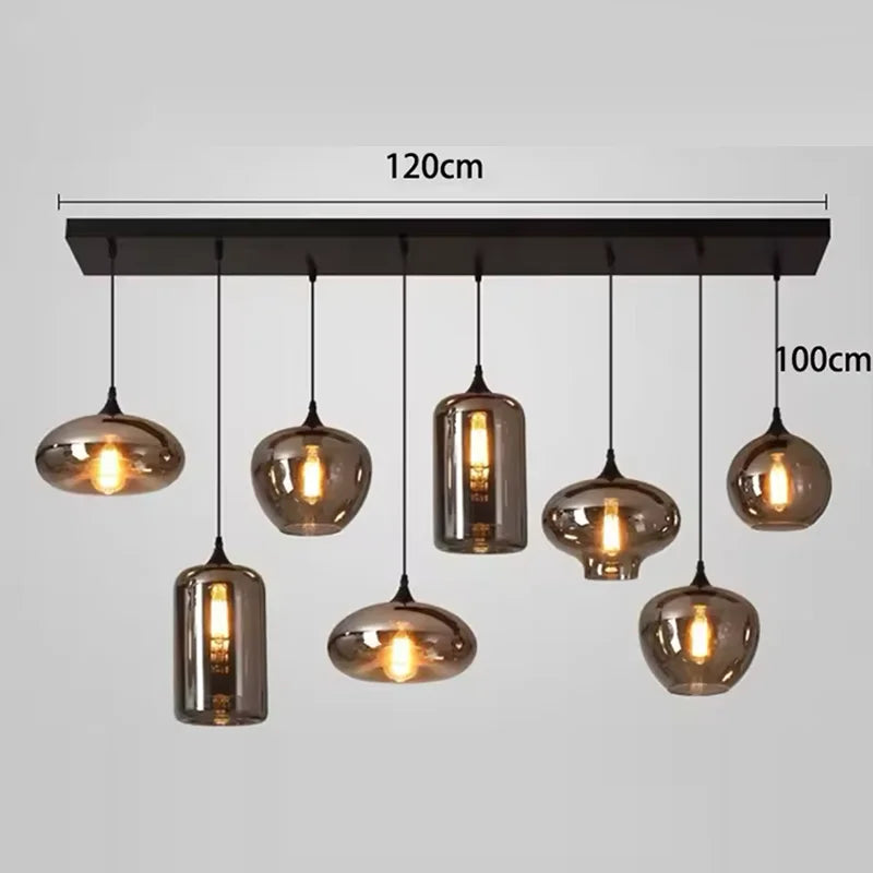 Modern Glass Led Lights Pendant Lamps for Living Room Chandeliers for Dining Room Hanging Light Indoor Lighting Suspension