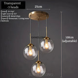 Modern Luxury Glass Chandelier - Nordic Metal LED Pendant Light
