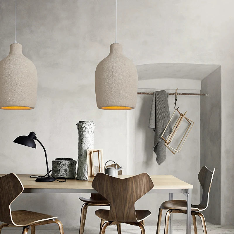 Japanese style Wabi Sabi style pendant light, living room dining room light, modern minimalist bar designer pendant light