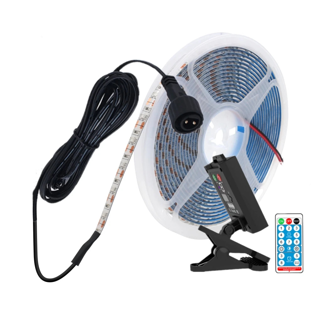 5V Solar LED Stripe Outdoor IP65 Waterproof String Lamp Garden Decoration Street Garland 8 Modes Fairy Lights