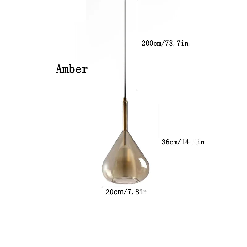 Nordic Glass Bedroom Pendant Light Postmodern Creative Designer Restaurant Bar High-End Room Decors Bedside Minimalist Hang lamps