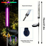 Solar Reed Bubble Stick Lights - RGB Color Changing Acrylic Lawn Stake Lamps