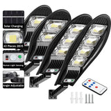 Solar Outdoor Garden & Street Light - Waterproof LED Motion Sensor Floodlight with Remote Control for Wall, Garage & Pathway