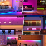 WS2812B WS2815 WS2813 WS2811 Addressable RGBIC LED Strip - DC5V/12V Smart Pixel Tape Light (30/60/144 LEDs/m)