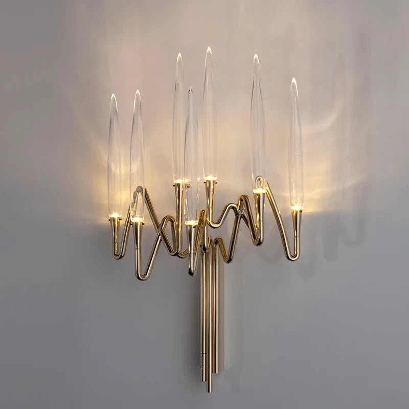 Luxury Crystal Pendant Chandelier Nordic Tree Branch Candle Shaped Indoor Lighting Living Room Bedroom Led Decoration Light