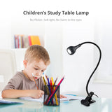 Book Reading LED Lamp Table Lights Bedside Lighting With Holder Clip Flexible Angle Adjustable 5V USB Powered Aluminum Alloy