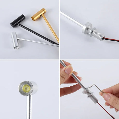 LED 3W 300/200/100mm Height Adjustable LED Spotlights Showcase Light Wall lamp For Exhibition Display Led Spot Jewelry AC220v DC12v