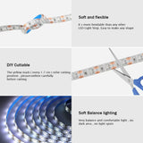 Outdoor Solar Lights 5V 2835 60LEDs/m Waterproof LED Strip Warm White/White Light Bracket/Clip Style Solar Lamps for Garden