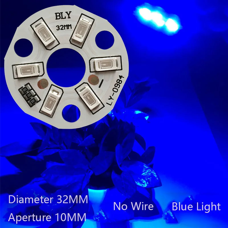 LED 5730SMD 3W 5V Color Lamp Bead Light Board Bulb Round Transformation Light Source Dia 32MM Green Blue Red Purple White Light