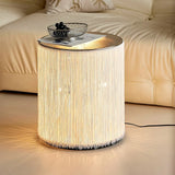 Modern Tassel Fringe Accent Table Lamp with E27 Bulb - Boho Decorative Desk & Bedside Light Fixture for Living Room, Bedroom & Office Decor