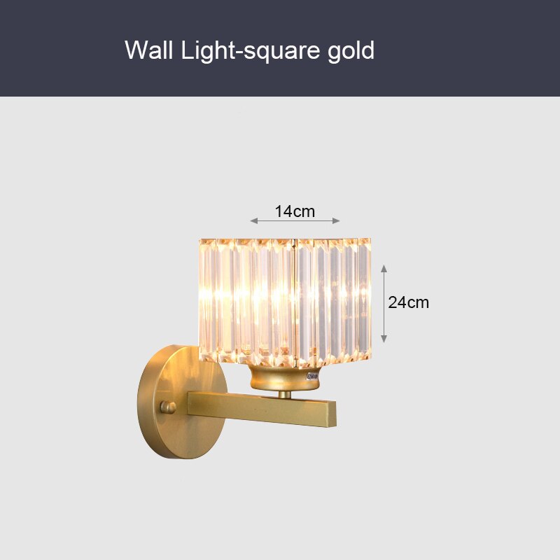 Crystal pendant Lamp Light Luxury vintage bedside living room decoration home lighting wall lamp LED pendant light