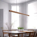 Walnut Color LED Chandelier Dining Room, Kitchen, Island Hanging Lights, Restaurant, Office ,Coffee ,Home Lighting Ash Wooden