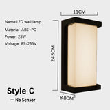 Led Outdoor Wall Light Waterproof IP65 Motion Sensor Led Outdoor Lighting Porch Lights Balcony Garden Lights Outdoor Wall Lamp