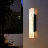 Modern Minimalist Outdoor Waterproof IP65 Lmitated Marble LED Wall Light AC85~265V Stainless Steel Porch Lamp For Street Adorn