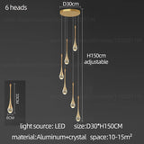 Crystal Chandelier Modern Villa Living Room Chandelier Hanging Lamp LED Crystal Lamp Exhibition Hall Staircase Pendant Lamp