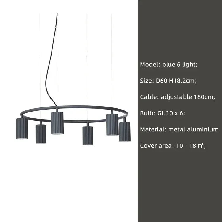 Nordic Macaron Painted Metal Spotlight Chandelier Living Room Led GU10 Pendant Chandelier Lighting Indoor Deco Lighting Lampara