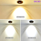 Rotatable Angle Dimmable Recessed  Adjustable LED Downlights 7W 9W 12W 15W 20W COB Ceiling Spot Lights AC90~260V Background Lamp