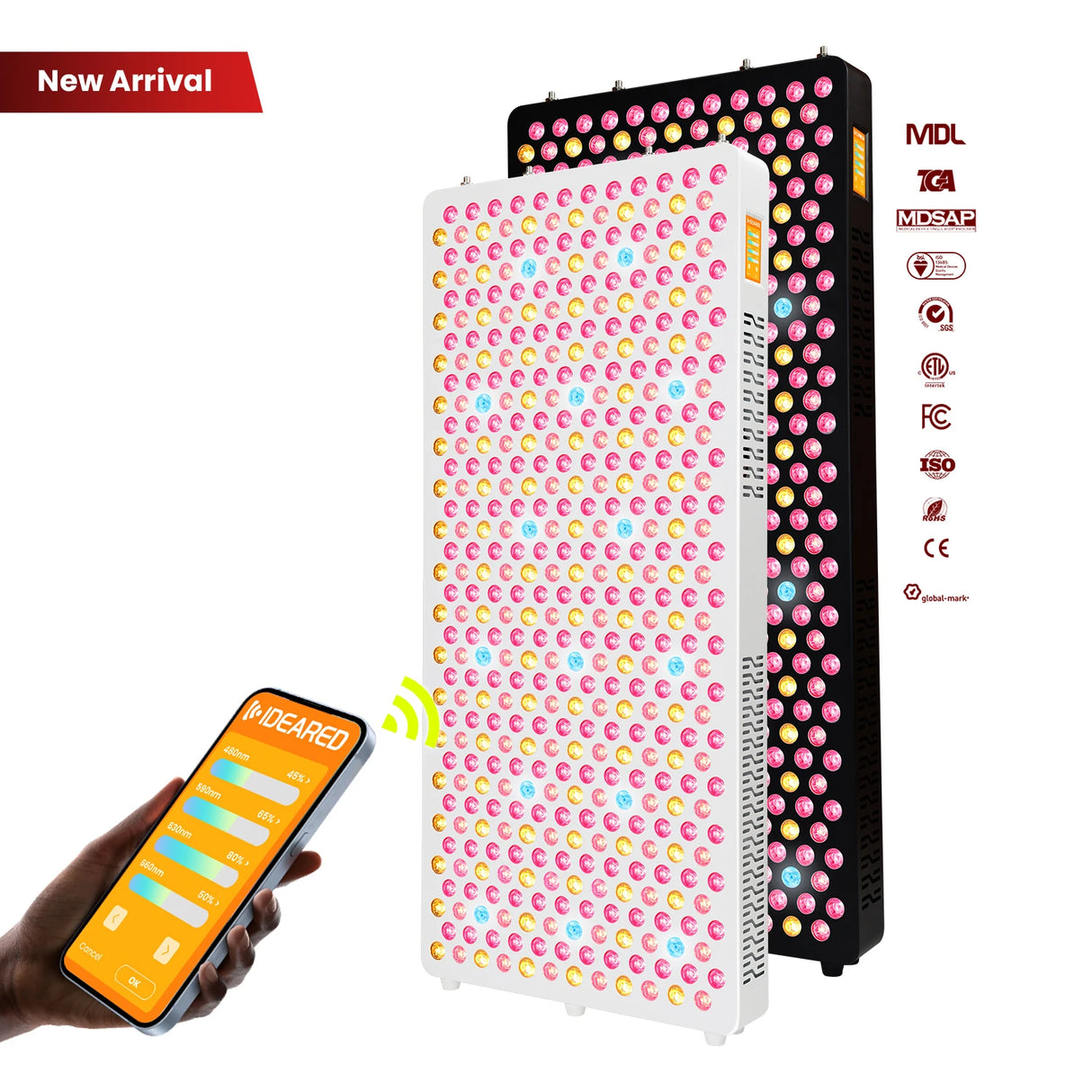 Red Light Therapy LED Touch Screen APP 480,590,630,660, 670, 810, 830, 850,1060nm Full Body Lamp PDT Infared Device Led Red Light Therapy Panel