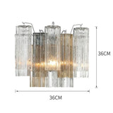 Italian Murano Glass LED Wall Lamp - Luxury Decorative Sconce Light Fixture for Bedroom Bedside, Living Room & Restaurant