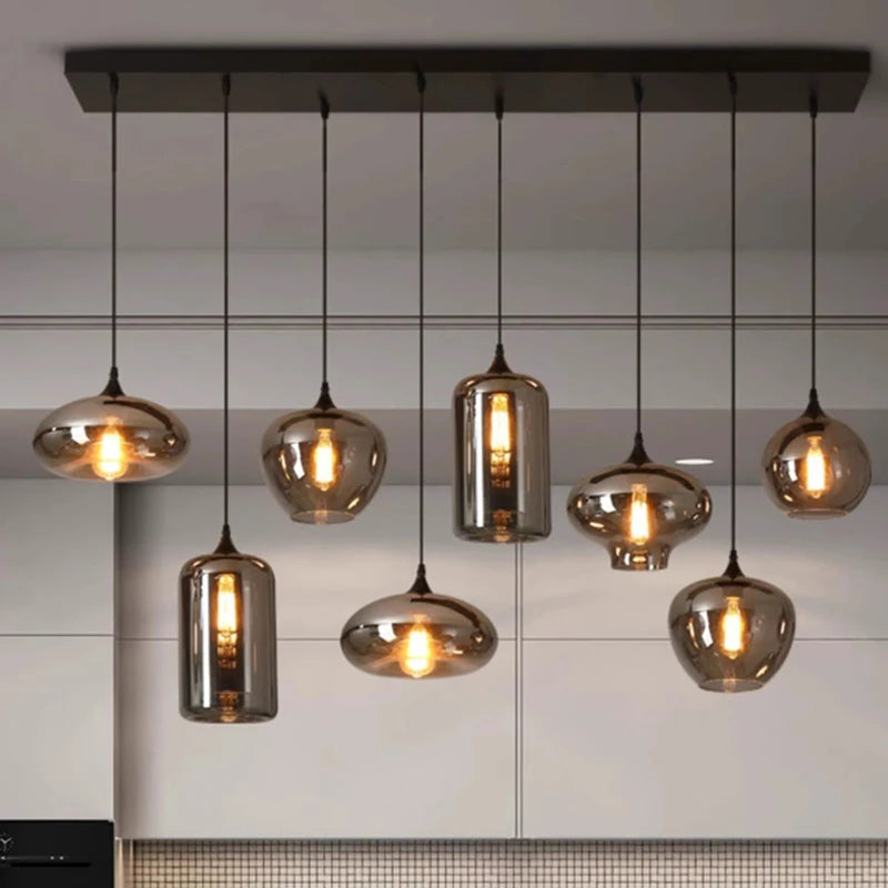 Modern Glass Led Lights Pendant Lamps for Living Room Chandeliers for Dining Room Hanging Light Indoor Lighting Suspension