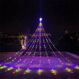 9x3M Outdoor Christmas Waterfall Star String Light - 288 LED Hanging Fairy Lights