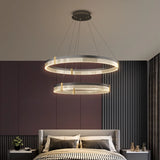 Nordic Living Room Pendant Light Luxury Ring Bedroom Lamp Modern Designer Lustre Home Decor Simple Dining Room Circle Chandelier