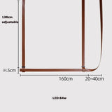 2026 Leather Belt LED Ceiling Chandelier - Luxury Living Room Hanging Lamp