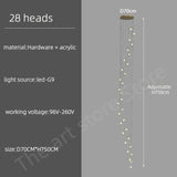 Modern Duplex Staircase LED Pendant Light - Living Room Long Hanging Lamp