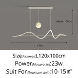 Modern Led Pendant Lights Chandelier For Dining Table Living Room Kitchen Bar Counter Creative Moon Hanging Lamp Home Decor Lamp