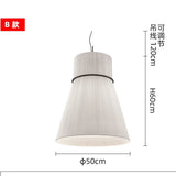 Wabi-sabi Style Pendant Lights Modern Fabric Pendant lamp for Restaurant Cafe Dining Room Minimalism Cloth Art Chandelier