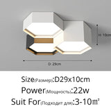 Minimalist living room lamp ceiling lights honeycomb design combination creative art indoor lamps intelligent hall Dinning lamp