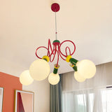 Memphis Design Classic Chandelier Lamps Red Green Colorful Hanging Light for Bedroom Livinng Room Restaurant Hotel Lighting